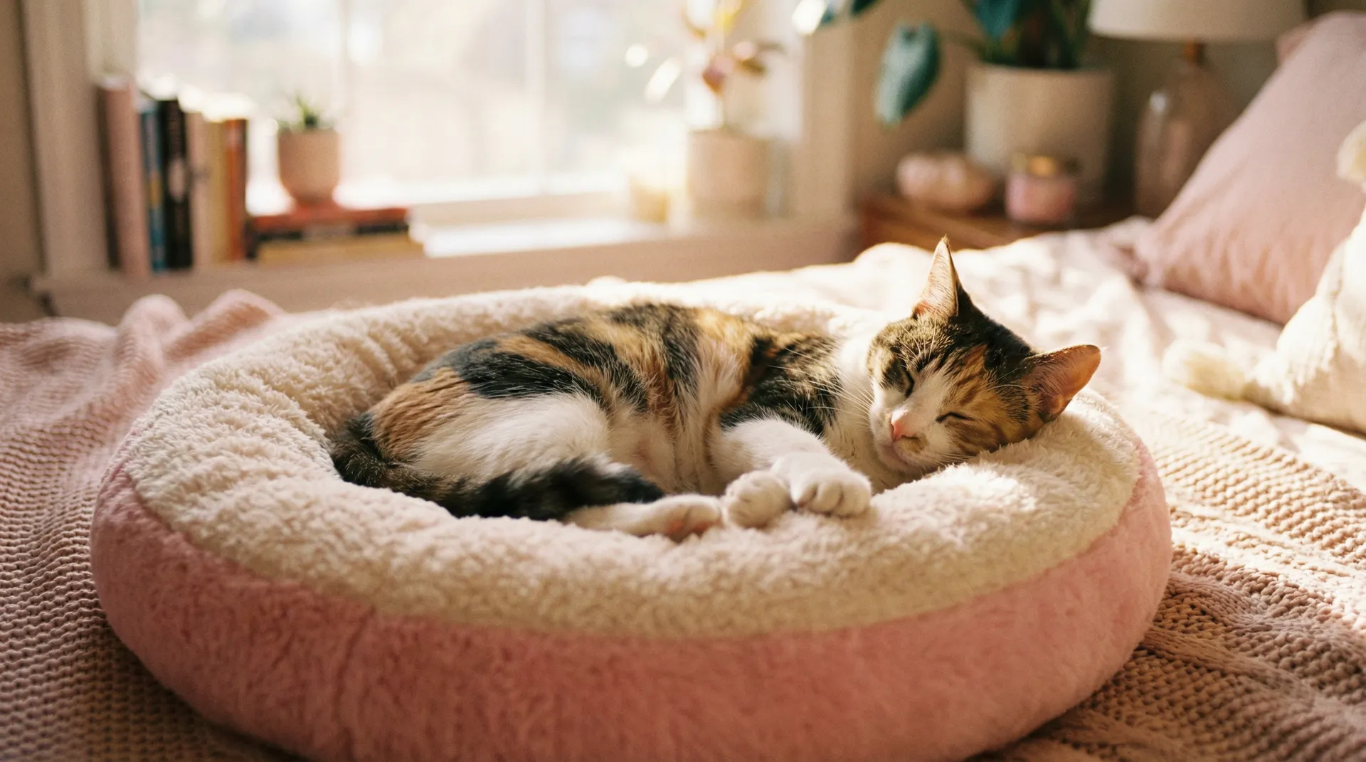 三花猫安静入睡 - 新金品梅
